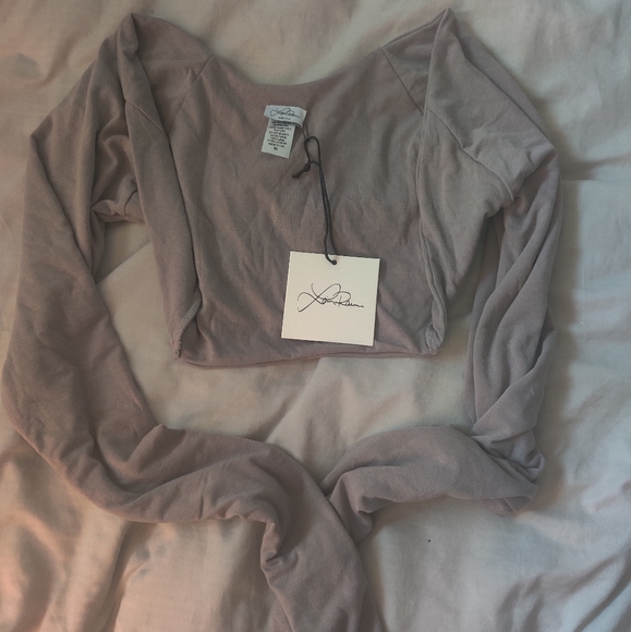 Laina Rauma Superfine Jersey Bolero in Pulm Truffle size Medium - Picture 2 of 4